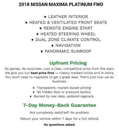 2018 Nissan Maxima Platinum 3.5L