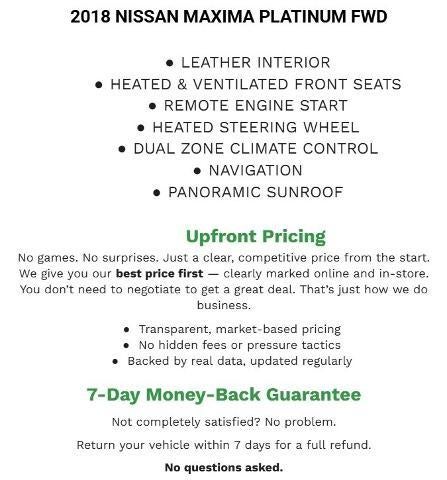 2018 Nissan Maxima Platinum 3.5L