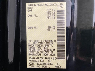 2018 Nissan Maxima Platinum 3.5L