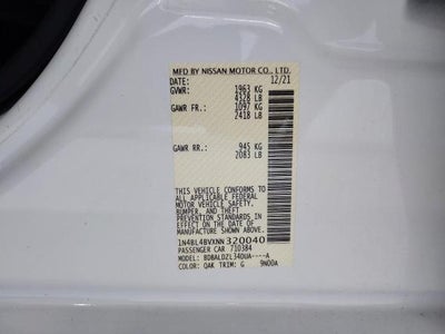 2022 Nissan Altima 2.5 S Sedan