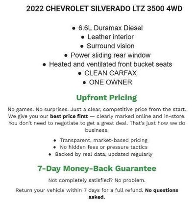 2022 Chevrolet Silverado 3500 HD Crew Cab Standard Box 4-Wheel Drive LTZ