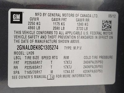 2012 Chevrolet Equinox FWD 1LT