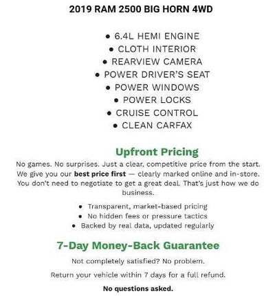 2019 RAM 2500 Lone Star 4x4 Crew Cab 6'4" Box