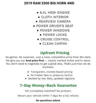 2019 RAM 2500 Lone Star 4x4 Crew Cab 6'4" Box