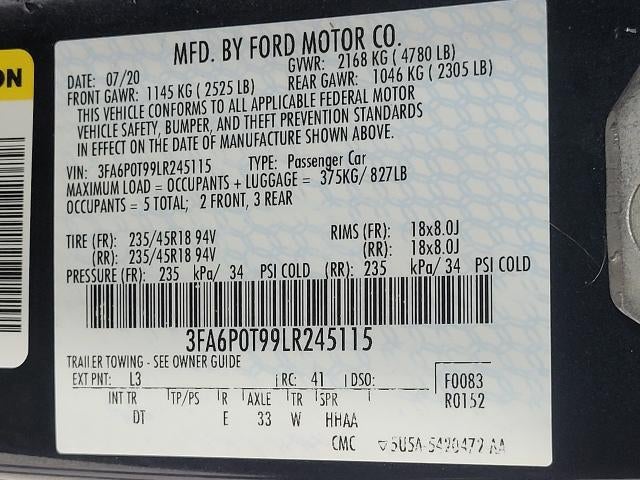 2020 Ford Fusion SE AWD