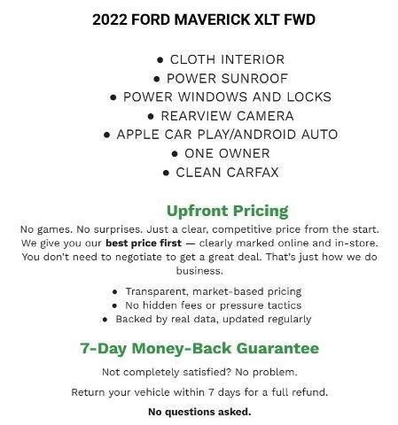 2022 Ford Maverick XLT FWD SuperCrew