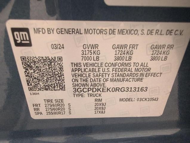 2024 Chevrolet Silverado 1500 Crew Cab Short Box 4-Wheel Drive LT 2FL