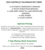 2022 Chevrolet Silverado 1500 Crew Cab Short Box 4-Wheel Drive RST