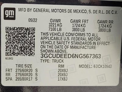 2022 Chevrolet Silverado 1500 Crew Cab Short Box 4-Wheel Drive RST