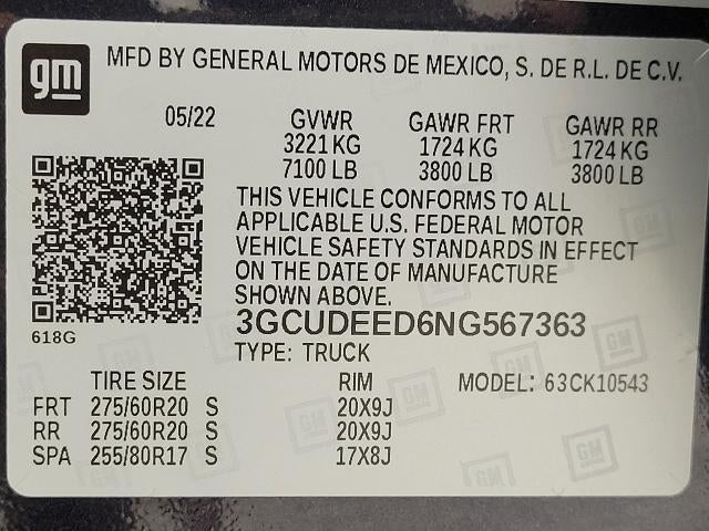 2022 Chevrolet Silverado 1500 Crew Cab Short Box 4-Wheel Drive RST