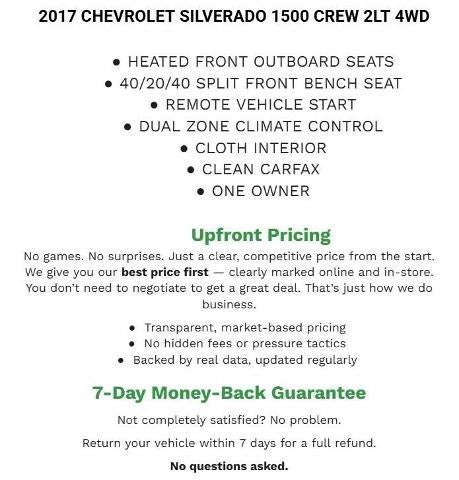 2017 Chevrolet Silverado 1500 Crew Cab Short Box 4-Wheel Drive LT Z71