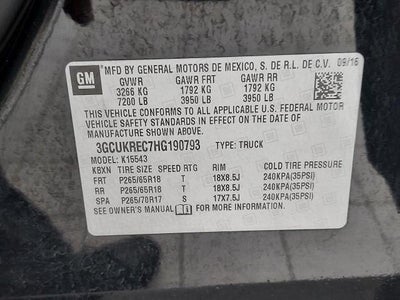 2017 Chevrolet Silverado 1500 Crew Cab Short Box 4-Wheel Drive LT Z71
