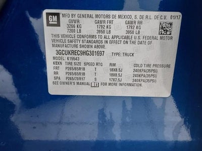 2017 Chevrolet Silverado 1500 Crew Cab Short Box 4-Wheel Drive LT Z71