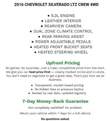 2016 Chevrolet Silverado 1500 Crew Cab Short Box 4-Wheel Drive LTZ Z71