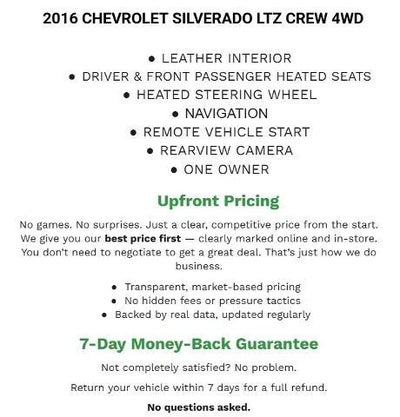 2016 Chevrolet Silverado 1500 Crew Cab Short Box 4-Wheel Drive LTZ Z71