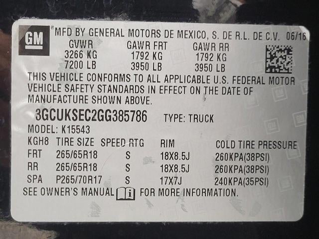 2016 Chevrolet Silverado 1500 Crew Cab Short Box 4-Wheel Drive LTZ Z71