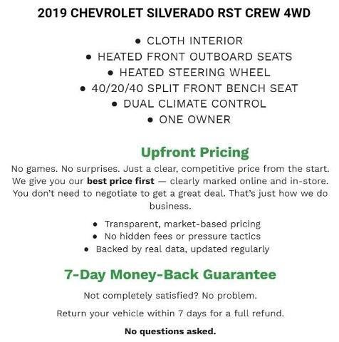 2019 Chevrolet Silverado 1500 Crew Cab Short Box 4-Wheel Drive RST