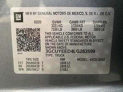 2020 Chevrolet Silverado 1500 Crew Cab Short Box 4-Wheel Drive RST