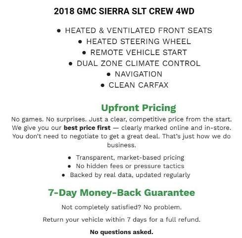 2018 GMC Sierra 1500 Crew Cab Short Box 4-Wheel Drive SLT