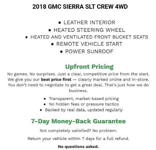 2018 GMC Sierra 1500 Crew Cab Short Box 4-Wheel Drive SLT