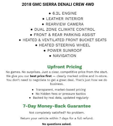 2018 GMC Sierra 1500 Crew Cab Short Box 4-Wheel Drive Denali