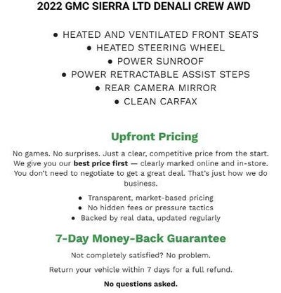 2022 GMC Sierra 1500 Limited Crew Cab Standard Box 4-Wheel Drive Denali