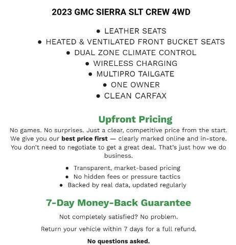 2023 GMC Sierra 1500 Crew Cab Short Box 4-Wheel Drive SLT