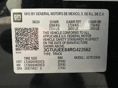 2024 GMC Sierra 1500 Crew Cab Short Box 4-Wheel Drive AT4