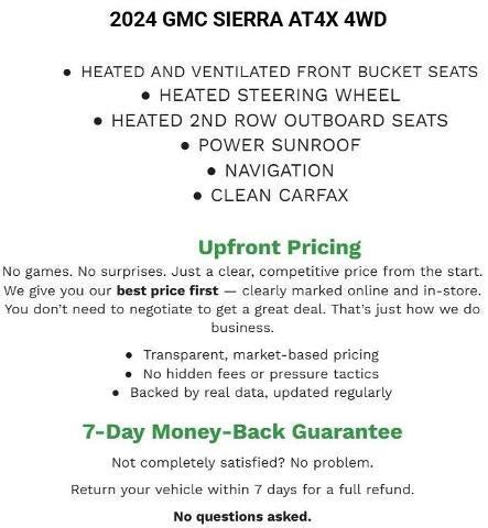 2024 GMC Sierra 1500 Crew Cab Short Box 4-Wheel Drive AT4X