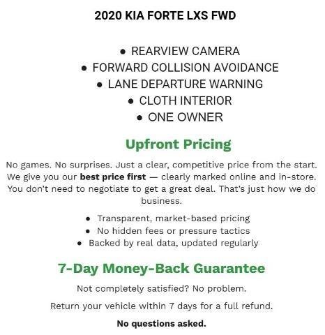 Used 2020 Kia FORTE LXS with VIN 3KPF24AD7LE150826 for sale in Oshkosh, WI