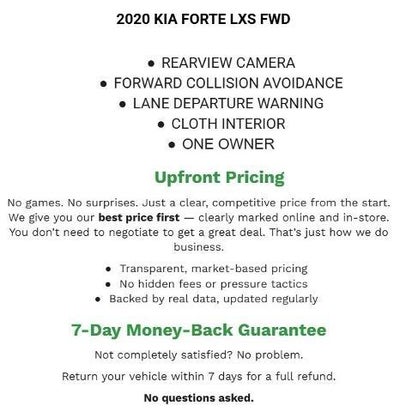 2020 Kia Forte LXS IVT