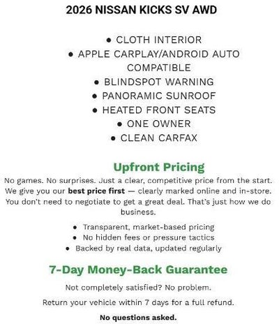 2026 Nissan Kicks SV AWD