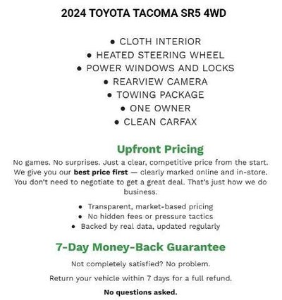 2024 Toyota Tacoma 4WD SR5 Double Cab 5' Bed AT (GS)