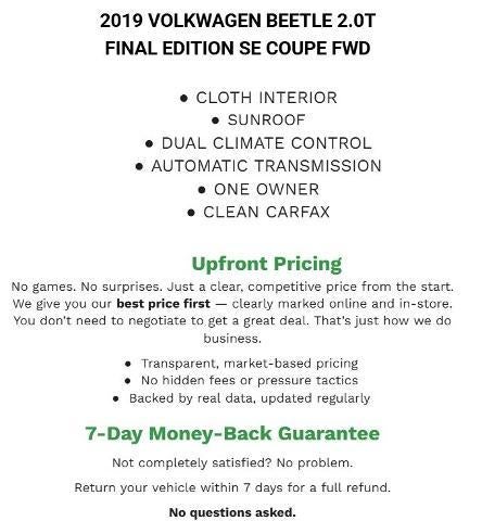 2019 Volkswagen Beetle S Auto