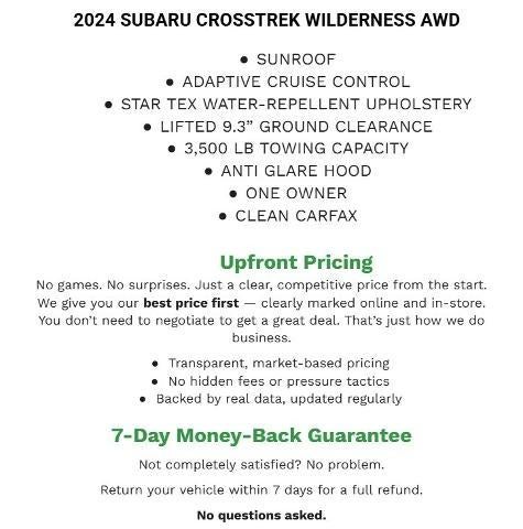 2024 Subaru Crosstrek Wilderness AWD