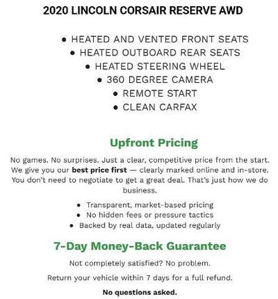 2020 Lincoln Corsair Reserve AWD