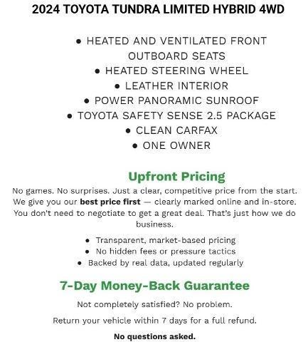 2024 Toyota Tundra 4WD 4WD Limited Hybrid CrewMax 5.5' Bed (Natl)