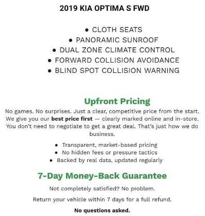 2019 Kia Optima S Auto