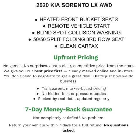 2020 Kia Sorento LX AWD