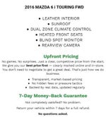 2016 Mazda Mazda6 4dr Sdn Auto i Touring