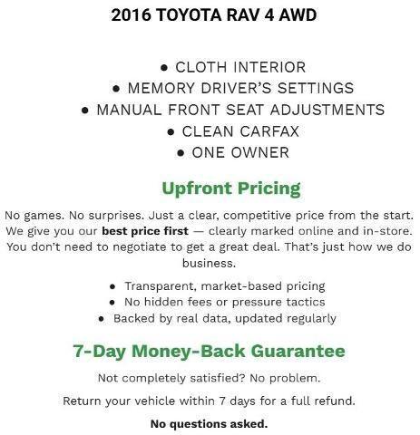 2016 Toyota RAV4 AWD 4dr LE (Natl)