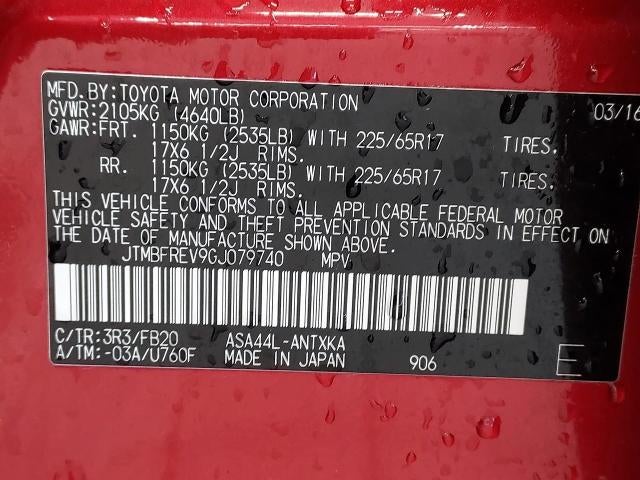 2016 Toyota RAV4 AWD 4dr LE (Natl)