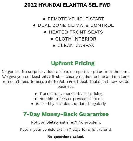 2022 Hyundai Elantra SEL IVT