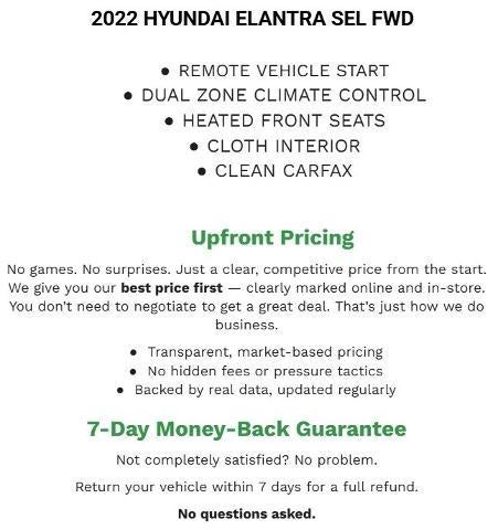 2022 Hyundai Elantra SEL IVT