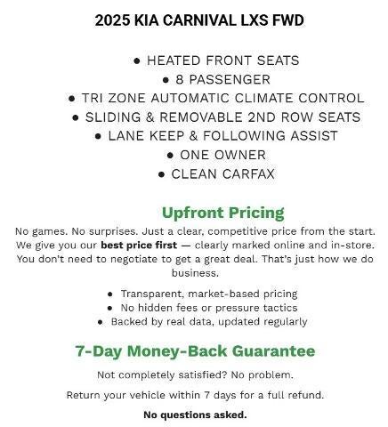 2025 Kia Carnival MPV LXS FWD